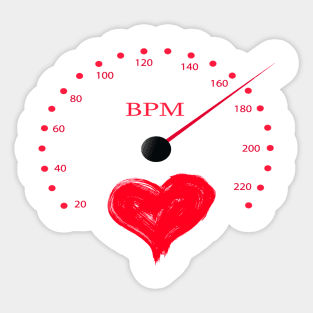 speedometer heart Sticker